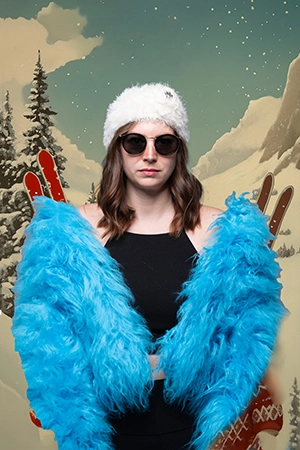 Winter Scene Christmas Card Idea with Client