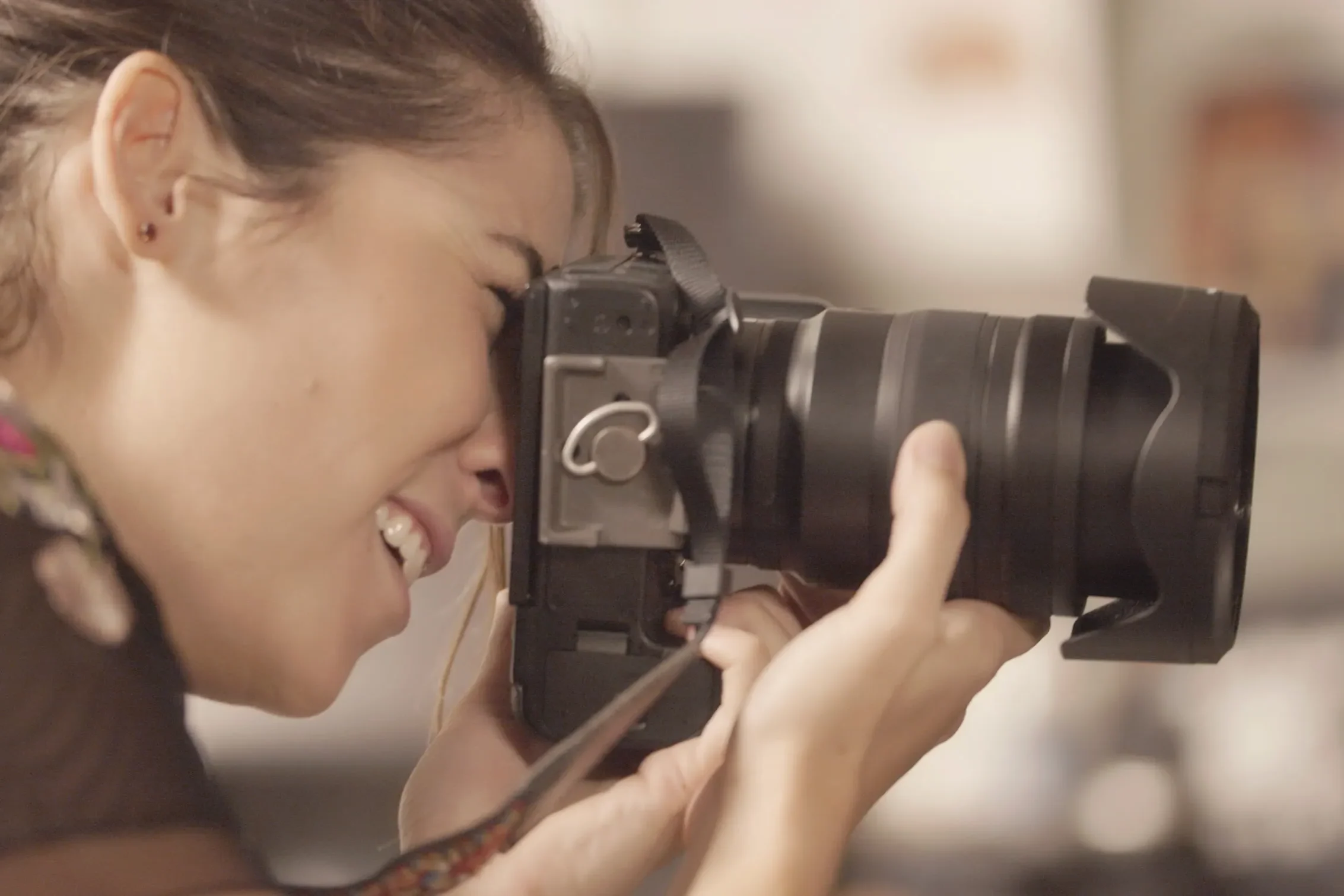 Juliet Working Closeup at Photo Shoot